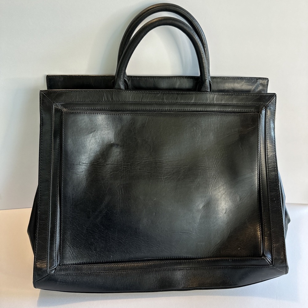 Z Spoke Zac Posen Black Leather Briefcase